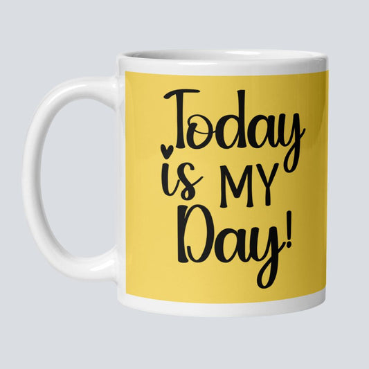 Today Is My Day Ceramic | Yellow Coffee Mug