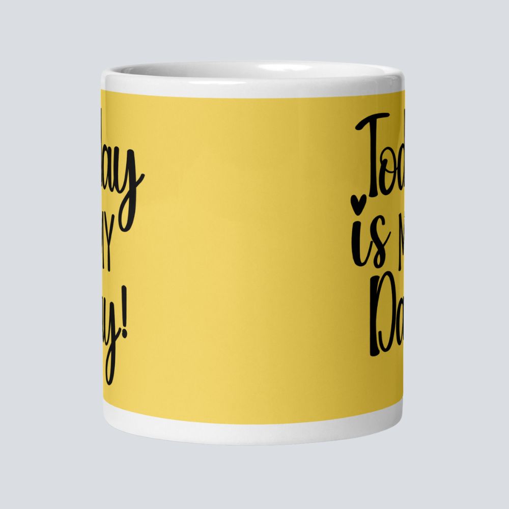 Today Is My Day Ceramic | Yellow Coffee Mug