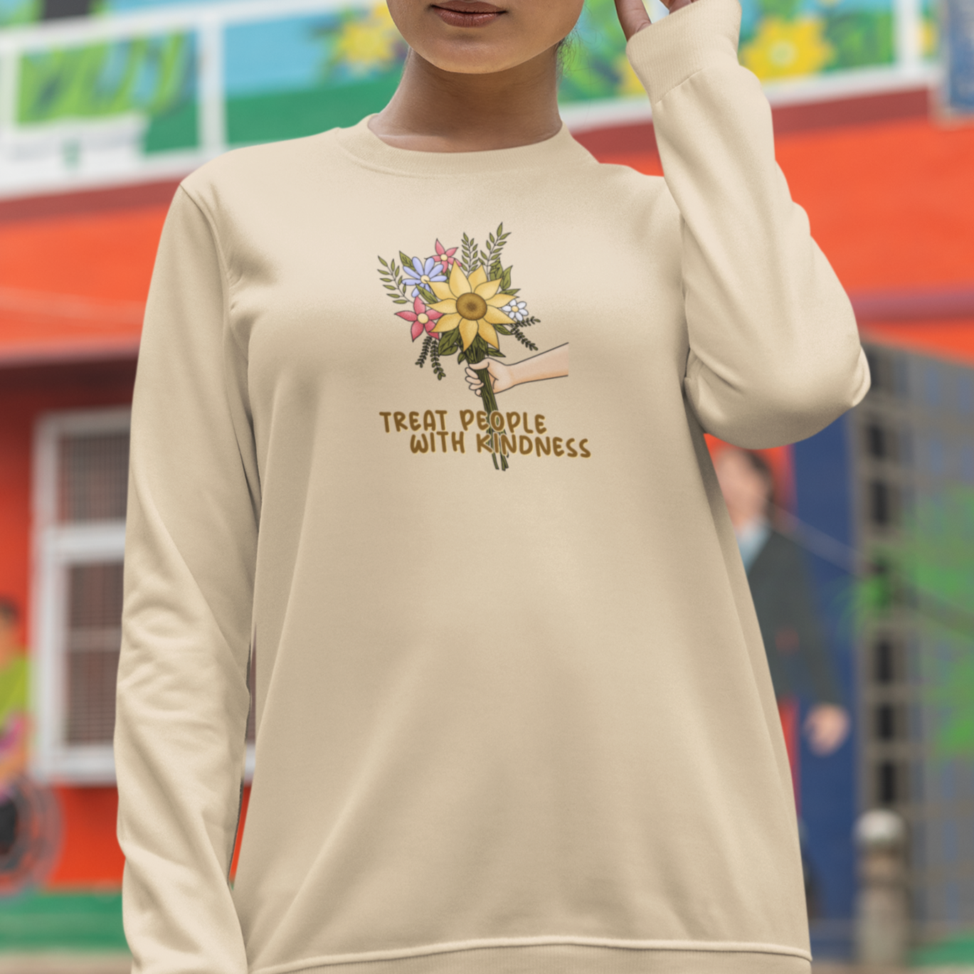 Treat People With Kindness (Flowers) Sweatshirt
