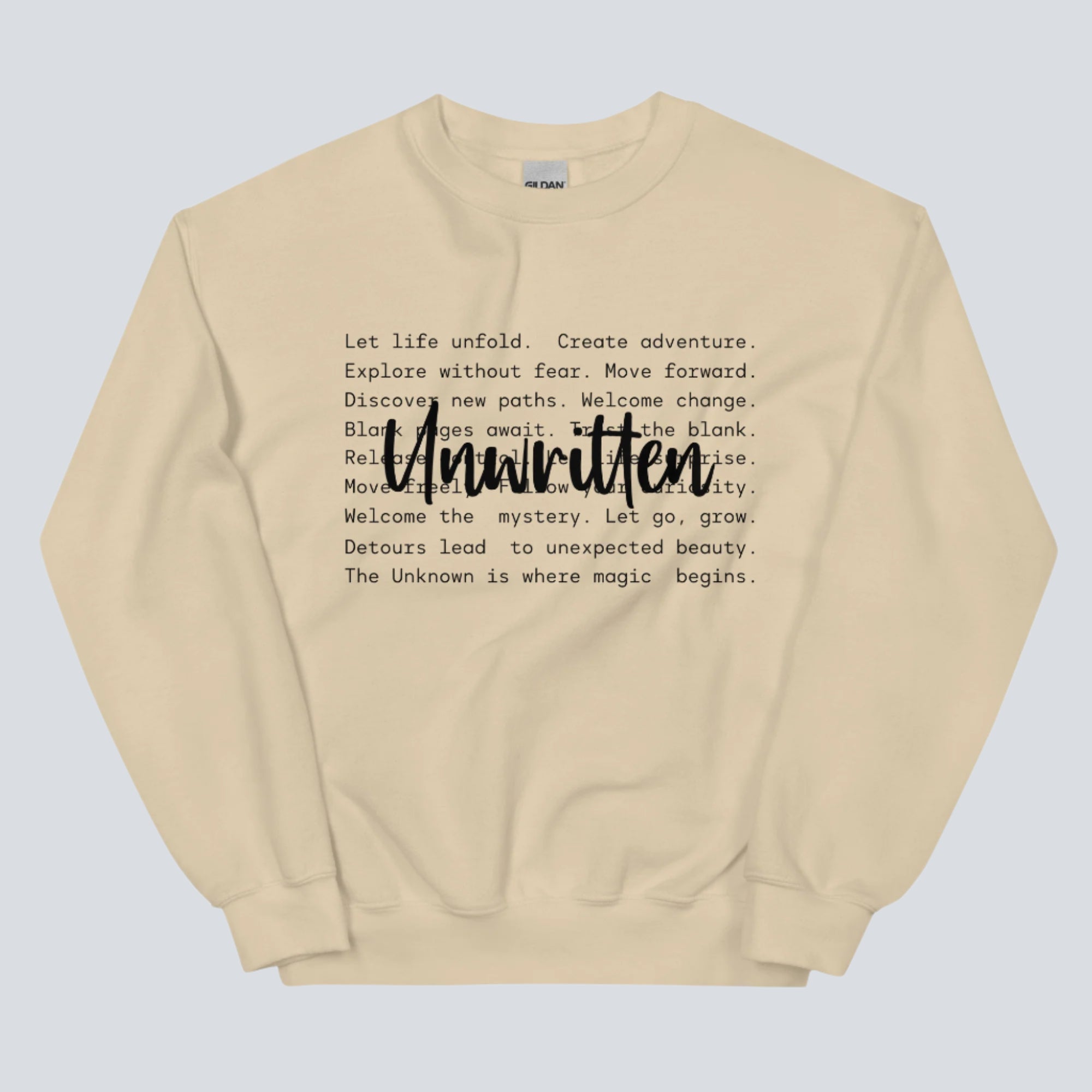 Unwritten Life Lessons (Mental Health) Unisex Sweatshirt sand