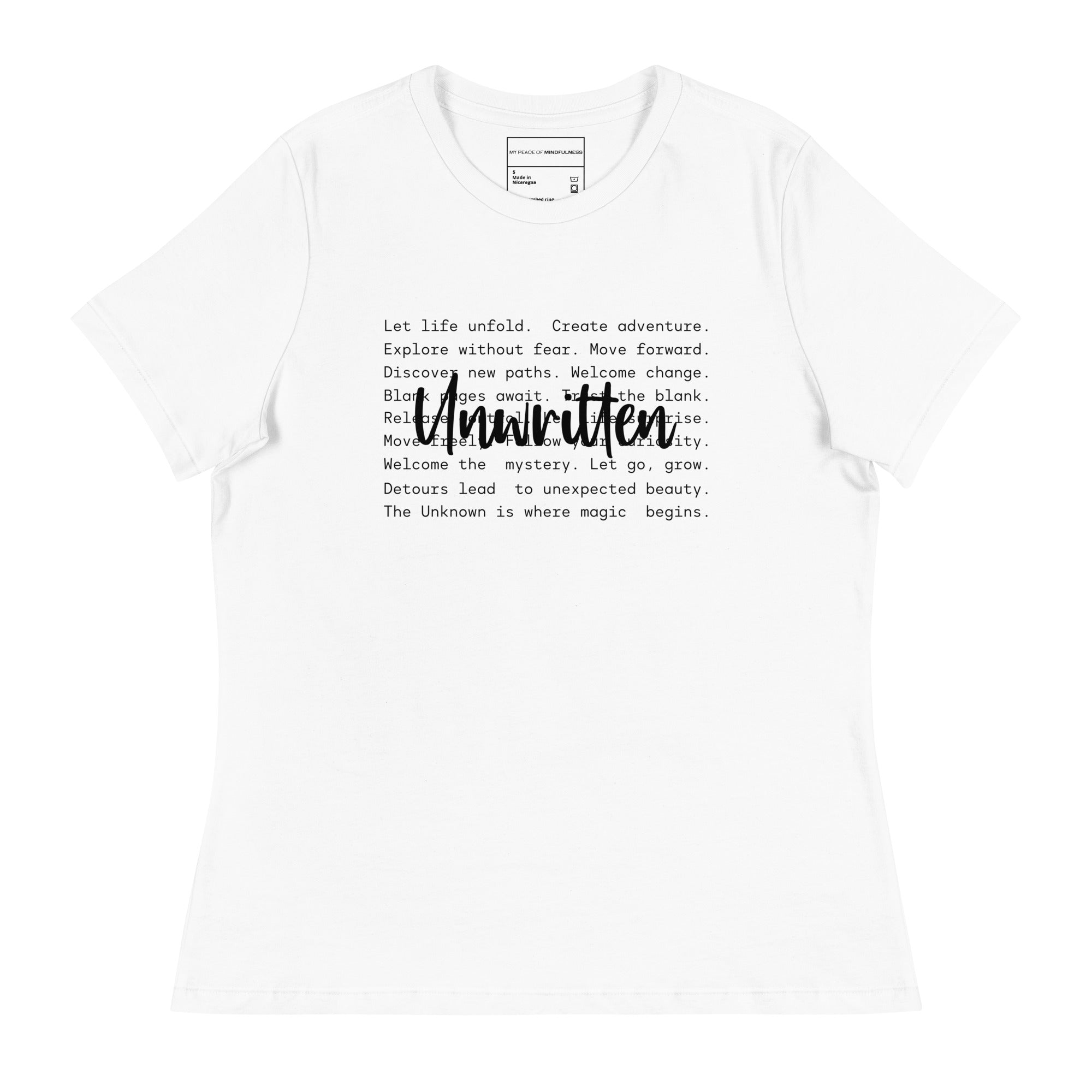 Unwritten Life Lessons (Mental Health) Womens T-Shirt white
