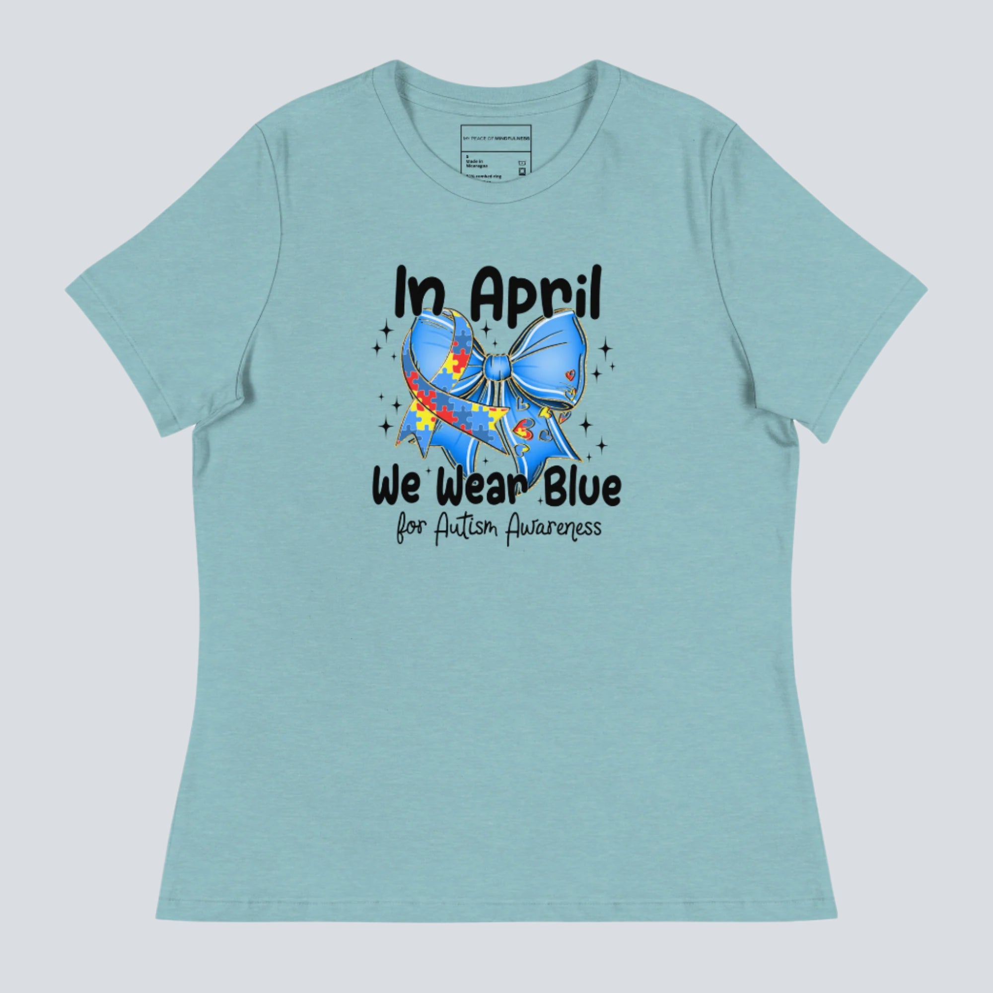 We Wear Blue for Autism Awareness Womens T-Shirt