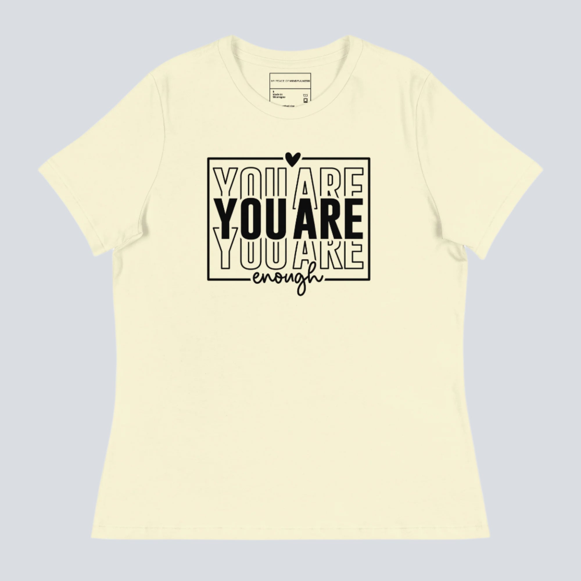 You Are Enough Front Print Women's T-Shirt (Citron)