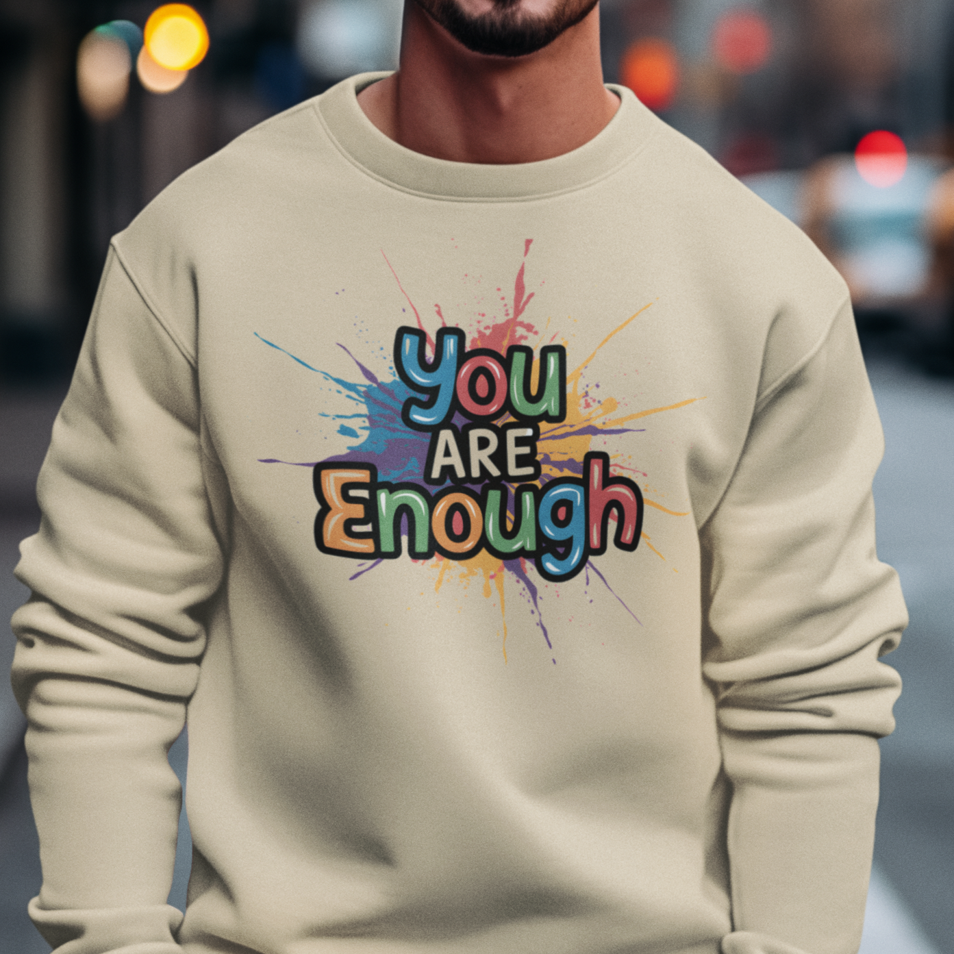 You Are Enough with a Splash of Color Unisex Sweatshirt