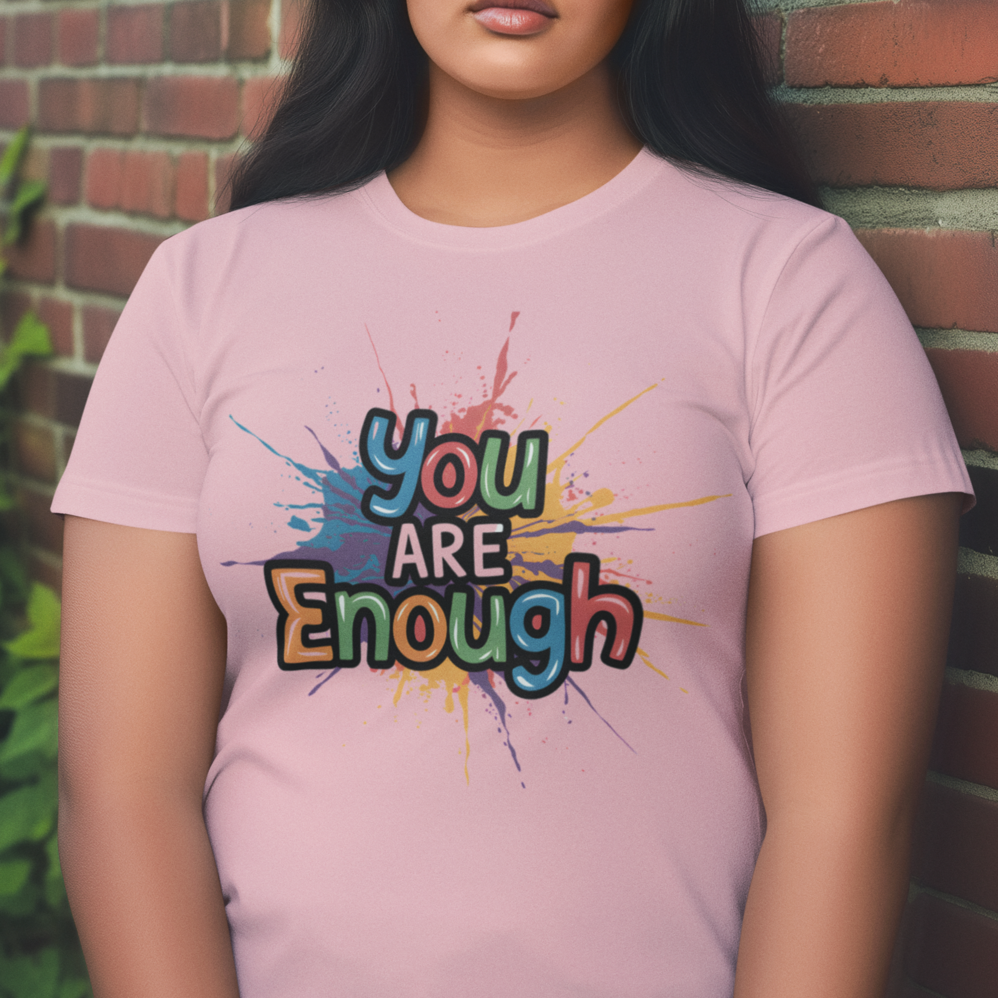 You Are Enough with a Splash of Color Womens T-Shirt
