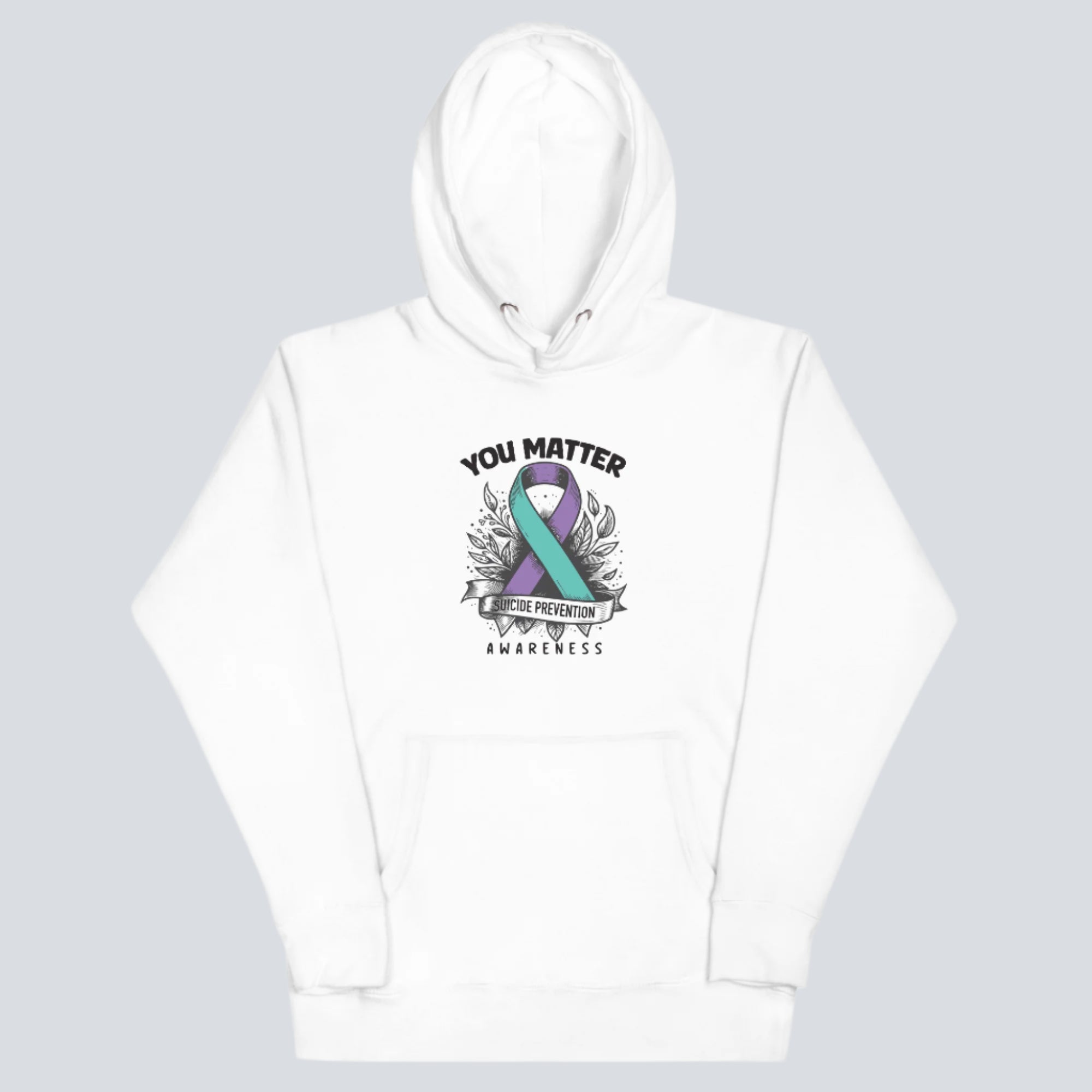 You Matter (Suicide Prevention) Unisex Hoodie white