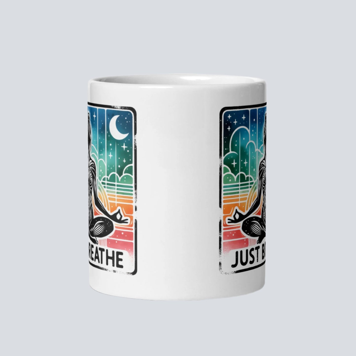 Just Breathe Meditation Coffee Mug