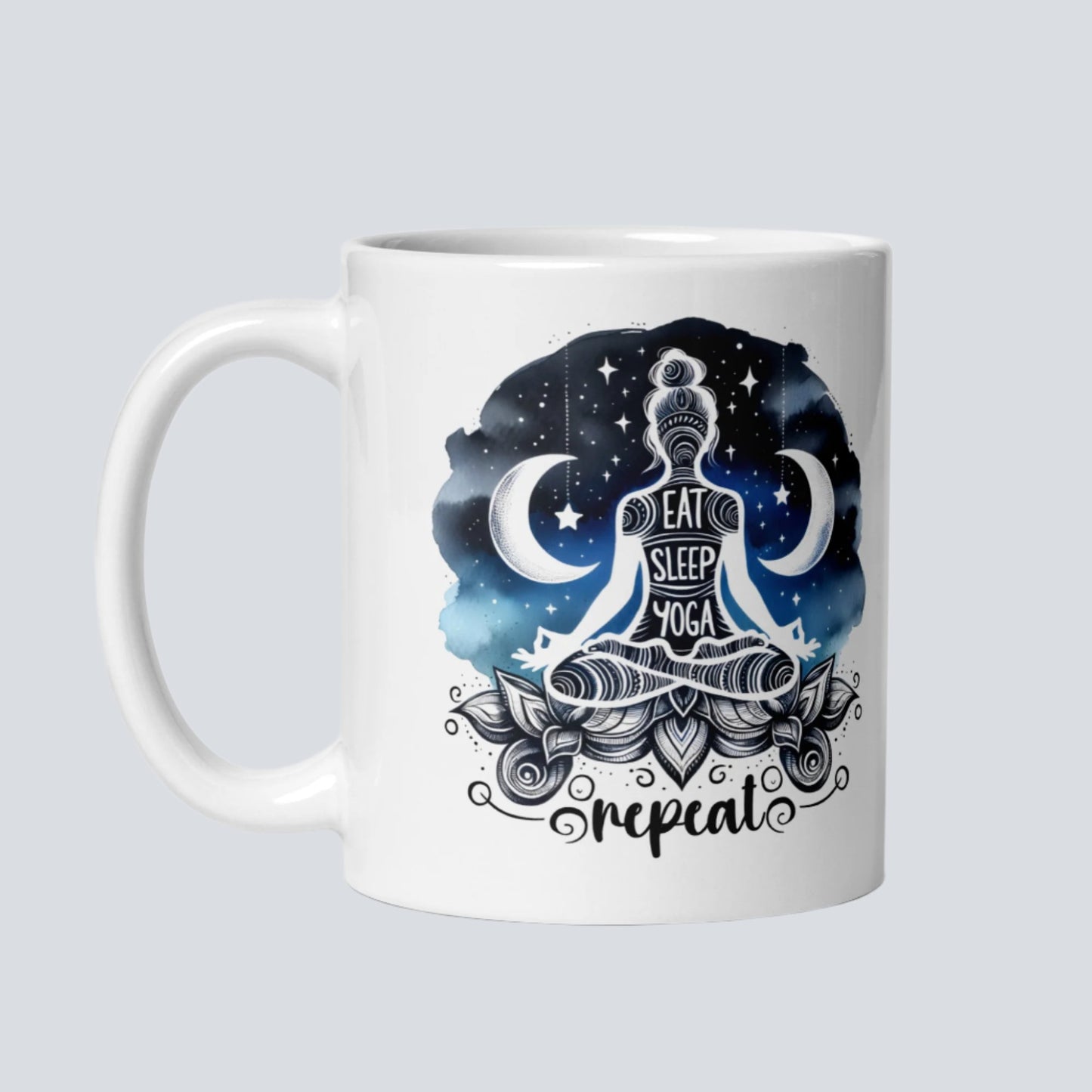 Eat Sleep Yoga Repeat Coffee Mug