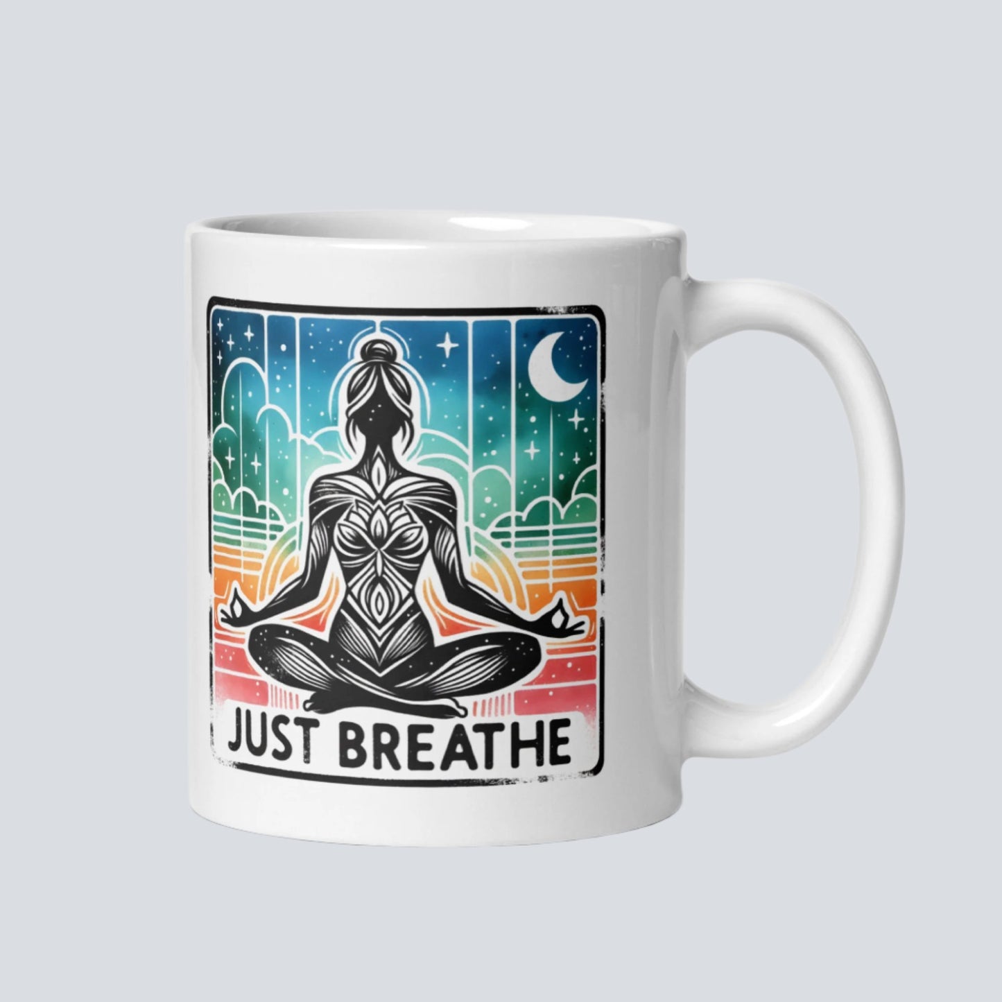 Just Breathe Meditation Coffee Mug