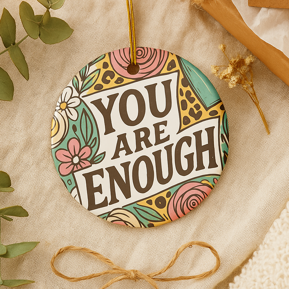 You Are Enough Glossy Ceramic Ornament Gift