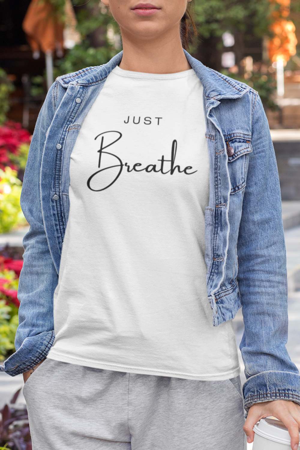 Just Breathe Women's T-Shirt (100% Organic Cotton)